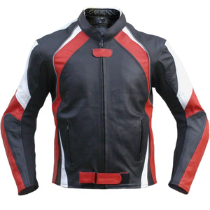 Chaqueta de Motociclista de Cuero para Hombre, Ropa de Motociclismo, Chaquetas de Cuero Impermeables para Motocicleta de Carreras, Servicio OEM - Product Image 2