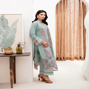 Ramsha Vol MASHAAL-11 3 pièces costumes indiens pour femmes robe de pelouse de luxe avec Salwar Kameez boutique élégante longues robes indiennes - Product Image 5