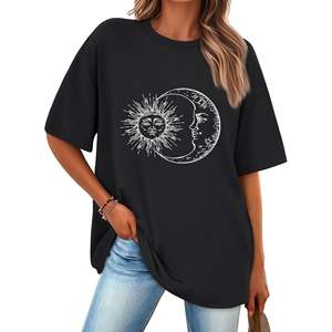 OEM Casual Oversized Women's <b>Graphic</b> <b>Tee</b>-Loose Fit Neck T-Shirt Graffiti Print 100% Cotton Breathable Eco-Friendly Summer - Product Image 6