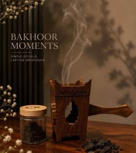 Luxury Arabic Incense <b>Burner</b> Handmade Sandalwood Pyramid Incense <b>Burner</b> With Metal Clasp Aromatic Diffuser All-Season Use Holder - Product Image 4