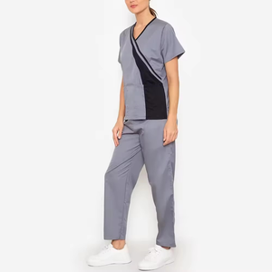 Professional <b>Doctor</b> Scrub <b>Set</b> Medical Uniforms Breathable Durable Rayon Workwear for Hospital Use - Product Image 2