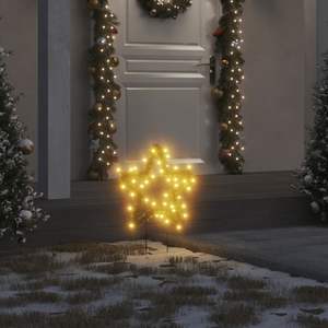 Ensemble de 3 lumières de Noël blanc chaud en fer et PVC pour décoration - Product Image 1