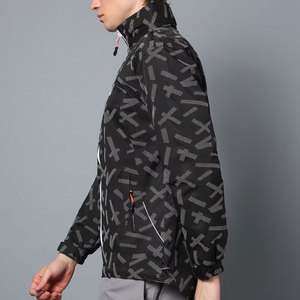 Veste de randonnée réversible chauffante à capuche pour homme, en toile, bleue, avec fermeture éclair, coupe-vent, style décontracté, pour l'hiver, style urbain - Product Image 3