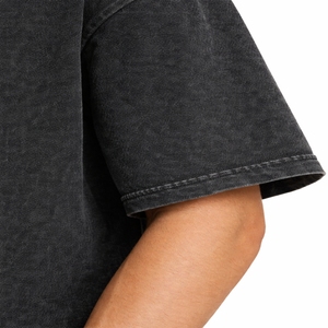 T-shirt personnalisé pour homme en coton lavé style vintage, coupe décontractée, en coton doux et épais, respirant, idéal pour le streetwear et la mode masculine - Product Image 6