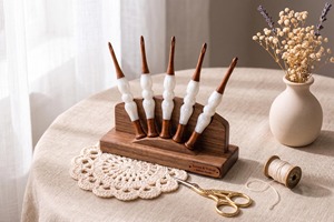 Designer Simple Wooden Resin <b>Crochet</b> <b>Hook</b> Handcrafted Ergonomic <b>Crochet</b> Needle Polished Resin Handle Thickness - Product Image 4