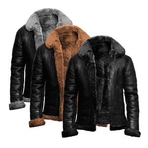 Vestes en cuir et fourrure vierges pour hommes, en tissu laineux, service OEM pour fournisseurs de vêtements masculins - Vente en gros - Product Image 1