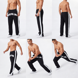 Pantalones Deportivos de Felpa para Hombre, con Botones Laterales, Bordado Chenille, Tejido Grueso, Cintura Elástica, 450 GSM - Product Image 6