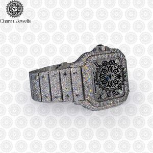 Charm_Jewells Luxury Stainless Steel <b>Watch</b> Rectangle Dial Sapphire Crystal Quartz Movement Unisex Fashion Design - Product Image 4