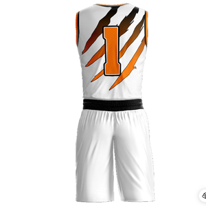 Ensembles d'uniformes de basketball en tissu respirant et confortable avec taille personnalisée, uniformes de basketball imprimés par un fabricant professionnel - Product Image 3