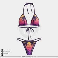 Mawra Martial Arts Sexy Paisley Bloemenprint Driehoek Bikini Set Snel Droogende Dames Zomer Zwemkleding Aangepast Logo