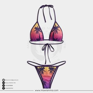 Mawra Martial Arts Sexy Floral <b>Triangle</b> <b>Bikini</b> <b>Set</b> Quick-Dry Women Summer Swimwear Custom Sublimation 2 Piece Bathing Suit - Product Image 4
