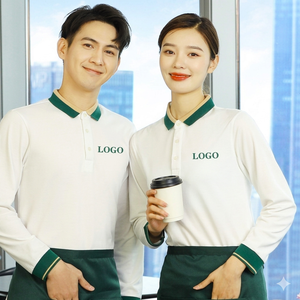 Vêtements de travail d'été pour serveurs, t-shirt à manches courtes imprimé pour la restauration, hôtel, restaurant, personnel de barbecue - Product Image 5