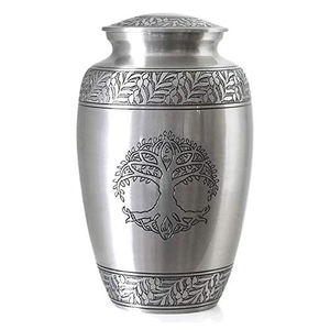 Urna de Metal de Diseño Clásico de Primera Calidad, Recién Llegada, Urnas de Cremación de Latón para Cenizas Humanas - Product Image 1