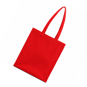 Wholesale Promotional <b>Carry</b> Long Handle Shopping <b>Bag</b> With Red Color <b>Hand</b> Shoulder Simple Design Printed Cotton Daily Use - Product Image 4