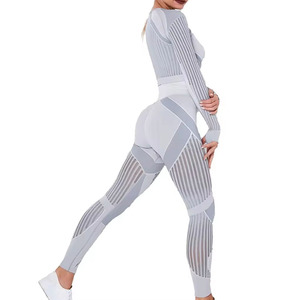 Ensemble de yoga pour femme, nouvelle collection 2026, tendance du moment – Ensemble de yoga décontracté respirant, nouveau style, sublimé, à manches longues, pour le fitness féminin - Product Image 5