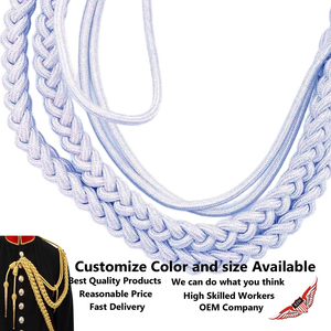Aiguillette tactique en soie blanche sur mesure 2026 – Cordon d'épaule uniforme de qualité supérieure pour la vente en ligne - Product Image 3