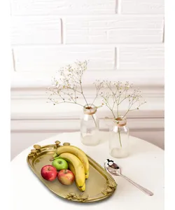 Modern Handmade Metal <b>Centrepiece</b> Tray for <b>Dining</b> <b>Tables</b> Wedding Receptions Restaurants Hotels and Event DecorTrending Decor - Product Image 2