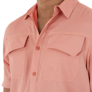 Camisas de Pesca para Hombre al por Mayor de Alta Calidad, con Logotipo Personalizado, Secado Rápido, Transpirables, Anti-UV, Resistentes al Viento, 100% Poliéster, Ropa de Caza OEM - Product Image 4