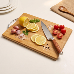 Planche à découper en bambou de haute qualité, planche à découper en bois naturel, écologique, bloc de découpe de cuisine durable, préparation alimentaire - Product Image 3