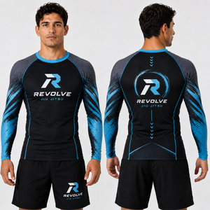 Camiseta de Manga Larga para Entrenamiento de MMA, Personalizada al por Mayor, con Absorción de Humedad, Ropa de Grappling, Marca Privada, Fabricante OEM, Equipamiento Deportivo - Product Image 2