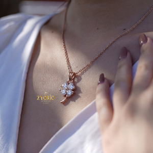 Collar con Colgante de Diamante Cultivado en Laboratorio, Corte Corazón, Plata de Ley 925, Chapado en Oro, Amuleto de la Suerte para Boda, Personalizado para Mujer - Product Image 3