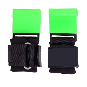 Crochets de musculation en néoprène vert avec sangles de poignet rembourrées, antidérapants et réglables pour haltérophilie et fitness – Fabrication OEM - Product Image 1