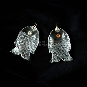 Colgante de Pez de Cuarzo Cristalino AAA, Collar de Plata 925 Hecho a Mano con Gema, Amuleto de Cristal Curativo Tallado a Mano, Joyería de Lujo y Moda - Product Image 3