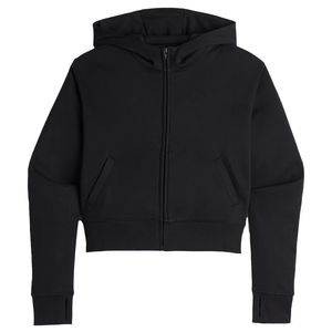 Nouveau design personnalisé, sweat à capuche court pour femme, de haute qualité, décontracté, pour l'hiver, impression personnalisée, tissu polaire, coupe-vent - Product Image 1