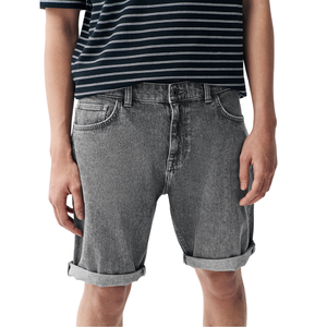 Shorts en denim délavé pour homme, taille mi-haute, coupe classique, cinq poches, décontracté d'été, vente en gros, échantillon gratuit - Product Image 1