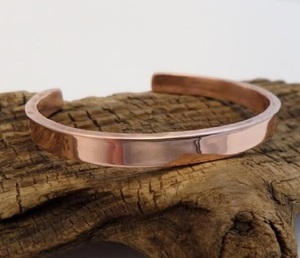 Handmade <b>Copper</b> Alloy Bracelet with Plant Pattern Vintage Style Unisex Jewelry - Product Image 3