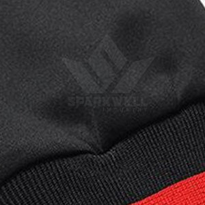 Ensemble de survêtement personnalisé pour homme, noir et rouge, imprimé, à séchage rapide, veste zippée intégrale et pantalon avec poches latérales, vêtements de sport - Product Image 6