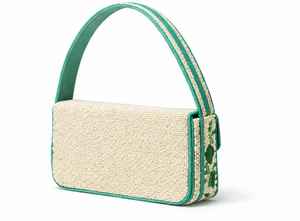 Bolso de Mano de Lujo Hecho a Mano con Cuentas de Perlas, Diseño Colorido con Motivos de Comida, Correa de Anillo Bordada Artesanal Premium para Mujer - Product Image 2