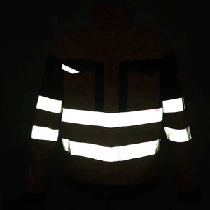Chaqueta Impermeable de PVC con Calefacción para Invierno, Color Naranja Fluorescente, Alta Visibilidad, Reflectante, para Hombre, con Bolsillo, Servicio OEM - Product Image 3