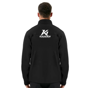 School Uniform Softshell Jacket with <b>Black</b> Colors Waterproof <b>Windbreaker</b> Fabric Warm Fleece Lining and Personalized School Logo - Product Image 2