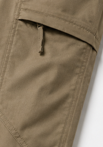 Shorts cargo marron pour homme, taille mi-haute, cordon de serrage, toile de coton, style décontracté - Product Image 3