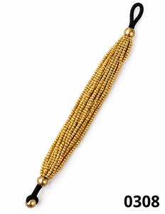Pulsera Vintage de Latón con Cuentas para Mujer, con Cordón Negro, Longitud Ajustable, Detalles de Bolas, Joyería de Moda para Fiestas - Product Image 1