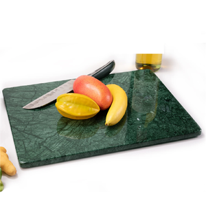 Planche à découper en marbre, accessoires de cuisine, gris et blanc, blocs de découpe carrés en marbre - Product Image 3