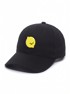 Gorra de Béisbol Negra Personalizada con Logotipo OEM ODM al por Mayor, Bordada con Lindo Parche de Limón, Visera Curva, Estilo Dad Hat, Fabricante para Marcas de Moda - Product Image 2