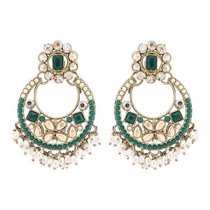 High Quality Gold Plated Alloy Zircon <b>Necklace</b> and Earring Set with <b>Blue</b> Stone Geometric Design for Women's Wedding Jewelry - Product Image 2