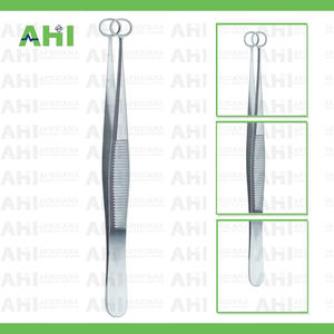 Pinzas Quirúrgicas de Acero Inoxidable Personalizadas AHI, 10 cm, Punta de Anillo Delicada, Certificación CE, Uso en UCI, Calidad Premium - Product Image 2