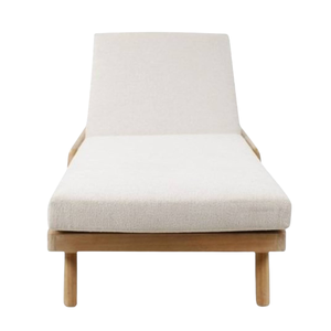 Chaise longue d'extérieur moderne en bois, lit de jardin, mobilier de piscine pour la maison - Product Image 3