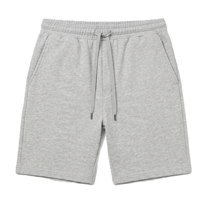 Shorts Bermuda en Coton et Polyester Gris Personnalisables avec LOGO, Taille Élastique à Cordon, Couleur Unie, Tricotés, Respirants, Poches, Taille Mi-Haute, Idéaux pour la Salle de Sport - Product Image 1