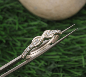 แหวนเงินแท้ประดับเพชร CZ เกรด 5A สำหรับผู้หญิง ดีไซน์หรูหรา เหมาะสำหรับงานหมั้น งานแต่งงาน งานเลี้ยง  ผิวขัดเงา - Product Image 3