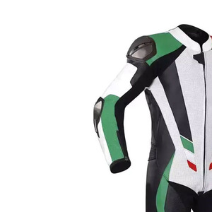 Combinaison de moto unisexe à manches longues en cuir véritable, colorée, imperméable, pour la course, hiver, taille adulte FITME SPORTS - Product Image 3