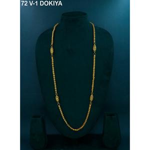 Collar de Cadena con Cuentas Geométricas de Aleación de Cobre Chapado en Oro - Estilo Étnico Clásico y Moderno para Mujeres, Bodas y Ocasiones Especiales Dokiya - Product Image 4