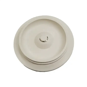 Bouchon de vidange en caoutchouc durable blanc avec poignée chromée - Product Image 3