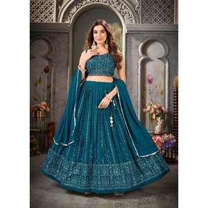 Lehenga choli กับ dupatta rama dupattas - Product Image 1