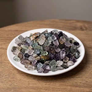 Polished Natural Fluorite Gemstone Tumbled <b>Crystal</b> <b>Chips</b> Polished Decorative Pebbles Home Decor Wedding Fish Tank - Product Image 2