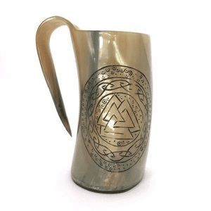 Authentic Viking Horn Mug - Traditional Mead Drinking Cup for Medieval Festivals & Renaissance Fairs (Eco-Friendly) - Product Image 3