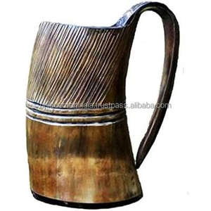 Taza de cuerno para beber estilo animal real, vidrio pulido para whisky de hidromiel y eventos temáticos - Product Image 4